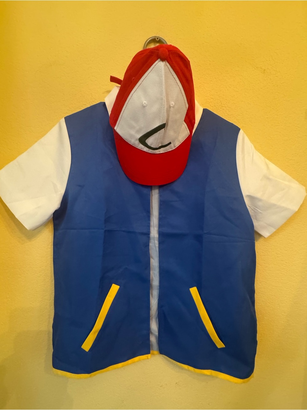 G1 Pokemon Ash Ketchum Cosplay Costume Set-3 Pcs: Jacket,Gloves&Hat